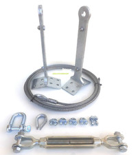 LINEA VITA TETTO 6 MT. COMPLETA DI 2 PALI A DOPPIA INCLIN. H 40 CM. E KIT FUNE