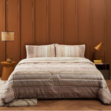 Lenzuola in cotone Zucchi ROSS 41 beige a righe doppie federe