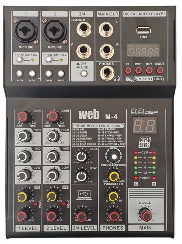 Mixer audio canali - web, m-4