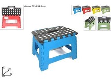 Sgabello Pieghevole Plastica Antiscivolo Sgabellino Cucina Bagno Casa 32x22x25cm