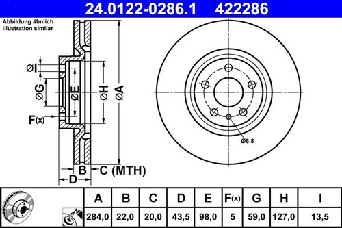 Bremsscheibe vorderachse - 2x,