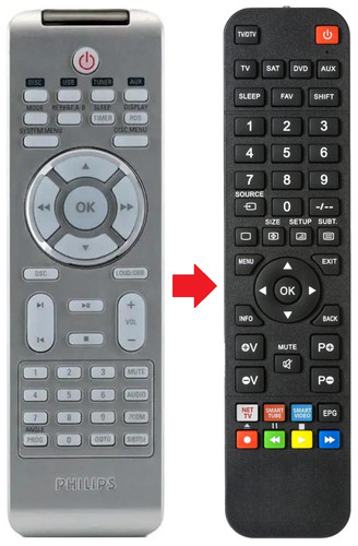 Telecomando adatto per philips - adatto,