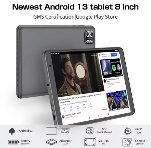 Tablet android 8 pollici - 13, 8"pollici