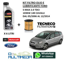 FILTRO OLIO E LUBRIFICANTE ORIGINALE 5W30 FORD S-MAX I 2.0 TDCI 103KW 140 CV