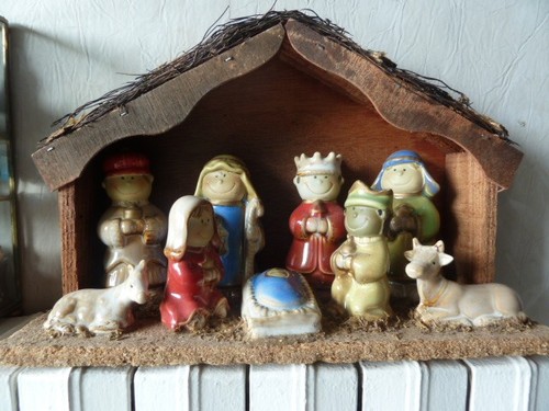 Presepe legno porcellana - presepe, legno/porcellana