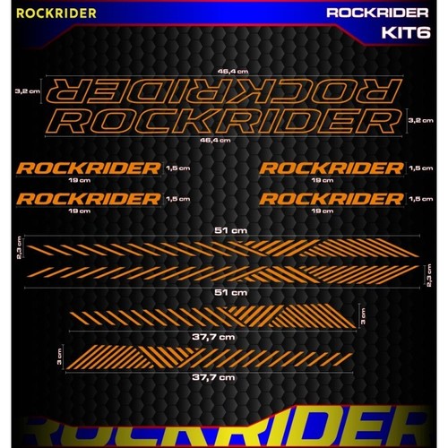 Rockrider bike frame decal kit - decal,