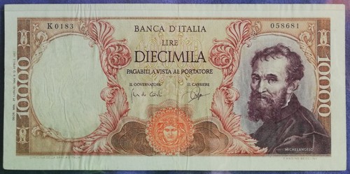 Rara 10000 lire michelangelo - -,