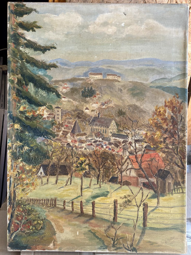 Dipinto olio paesaggio - ad,