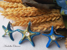 Bijoux set di orecchini pendenti con ciondolo in fimo charms stelle del cielo 