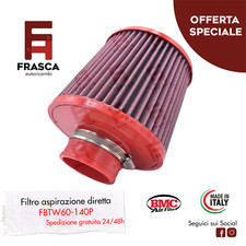 Filtro Aria Sportivo BMC Conico a Cono Universale Aspirazione Diretta 60 mm