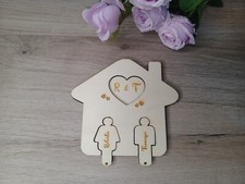 Portachiavi Casetta In Legno Personalizzata Appendichiavi Con Nome coppia 