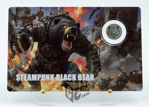 Steampunk black bear 1000 - black, 1/1000