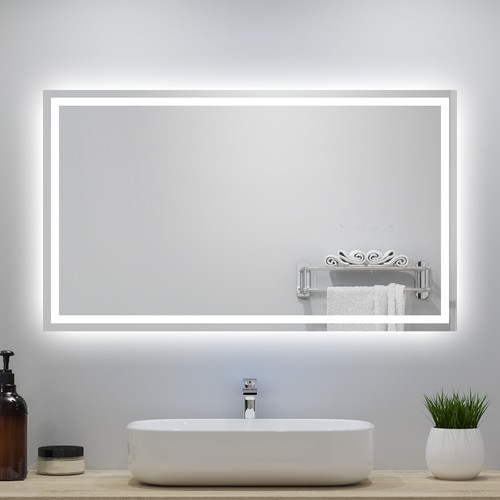 Rettangolo specchio bagno - bagno, led