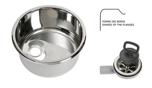 Lavello inox tondo cm - lavello,