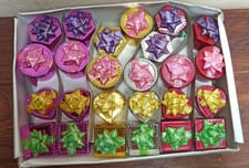 LOTTO  48  SCATOLE  REGALO VARI COLORI LUCIDO- METALLIZZATO   PER ANELLI