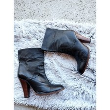 Stivaletti Marc Jacobs neri in pelle tacco in legno usati in ottime condizioni taglia 38,5 = US 8,5