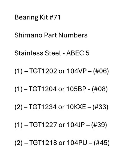 Kit cuscinetti shimano - kit,