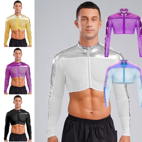 Top crop trasparente uomo - top, da