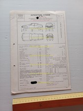 Citroen Maserati SM SB-SB 1971 scheda riconoscimento tipo Motorizzazione Facsimi