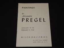 1948 PAINTINGS BY ALEXANDER PREGEL CATALOGUE - MILCH GALLERIES - J 7970