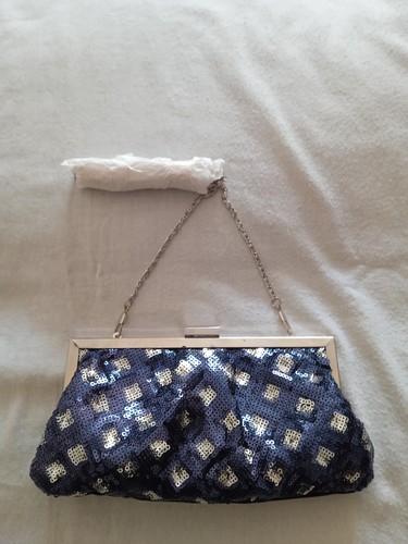 Pochette cerimonia blu con - da,