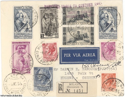 Copertina posta aerea