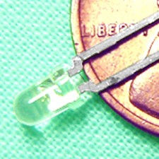 (100) 3 mm Bright Green LED
