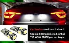 LUCI TARGA 5 LED ALFA ROMEO 159 COPPIA LAMPADINE CANBUS T10 W5W 6000K NO ERRORE