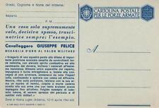 C1302) WW2  FRANCHIGIA MEDAGLIA D'ORO CAVALLEGGERO GIUSEPPE FELICE.