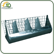 MANGIATOIA PROFESSIONALE PER CONIGLI CON PORTA FIENO LAMIERA ZINCATA SALVASPRECO