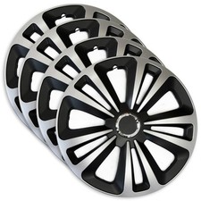 Set 4 Copricerchi 14 Pollici Terra Ring Mix Coppe Grigie Universali per Seat