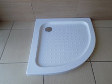 Piatto doccia semicircolare h.5cm ultraflat in resina bianco Rilemostar Milo