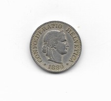 Monete Svizzere  10  rappen  anni  1880 - 1881