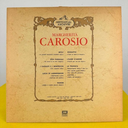 Margherita carosio vinile - carosio, lp