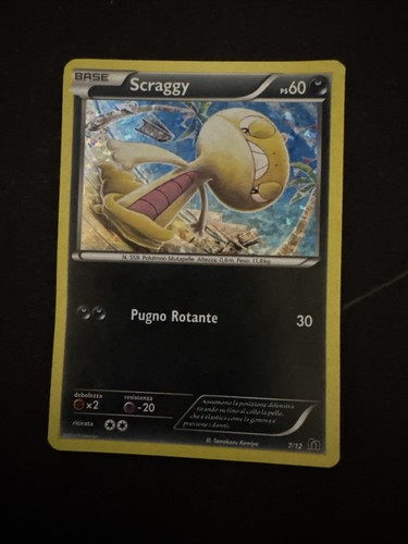 Carta pokemon scraggy - carta,