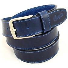 Cintura Uomo vera Pelle Blu