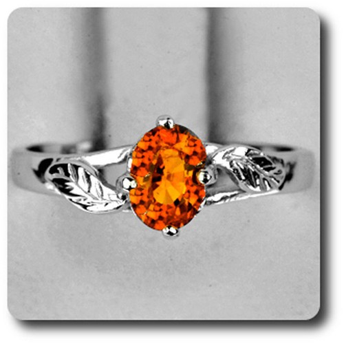 Anello zaffiro arancione - anello,