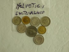 8 MONETE DA HELVETICA SVIZZERA