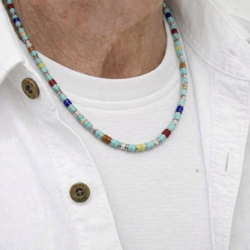 Collana uomo pietre dure