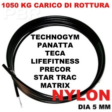 CAVO FUNE 5 MM PALESTRA BODY BUILDING IN ACCIAIO RICOPERTO PU STEEL ROPE CABLE G