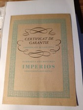 Certificato di garanzia Imperios