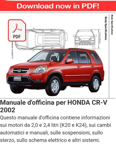 Manuale officina honda v - manuale, cr-v
