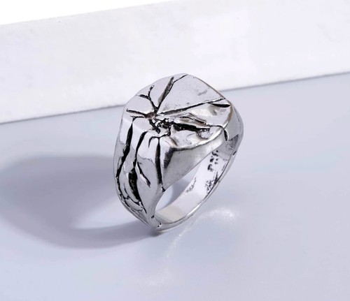 Anello uomo metallo crepato - anello,