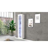 Vetrina Moderna 1Anta Battente Maruska Bianco Lucido - 180x40x30 cm