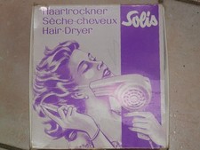 Vecchia scatola vuota per asciugacapelli SOLIS vintage d epoca Hair Dryer 220 v