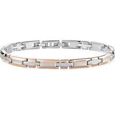 Bracciale Morellato Uomo Acciaio Silver e Rosa Gold _SKR38