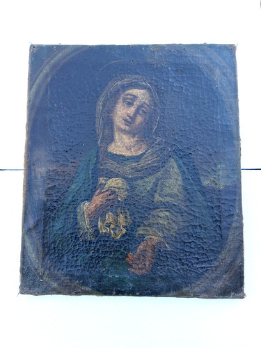 Quadro olio madonna - quadro, a