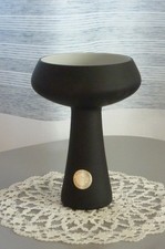 Carlo Moretti vaso Murano nero bianco vetro anni 70 vintage medaglia oro satinato 