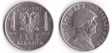 1939 Albania 1 Lek. Vittorio