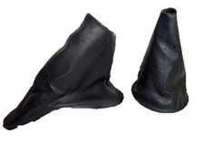 CUFFIA CAMBIO e FRENO a mano in vera PELLE nera per  MINI COOPER ONE S D